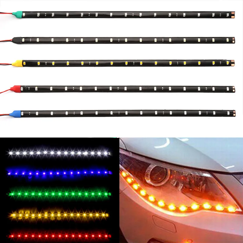 

10pcs Waterproof DC12V Car LED Strip Underbody Light For Car Motorcycle PVC Low Power Consumption Waterproof LED Lights Strip