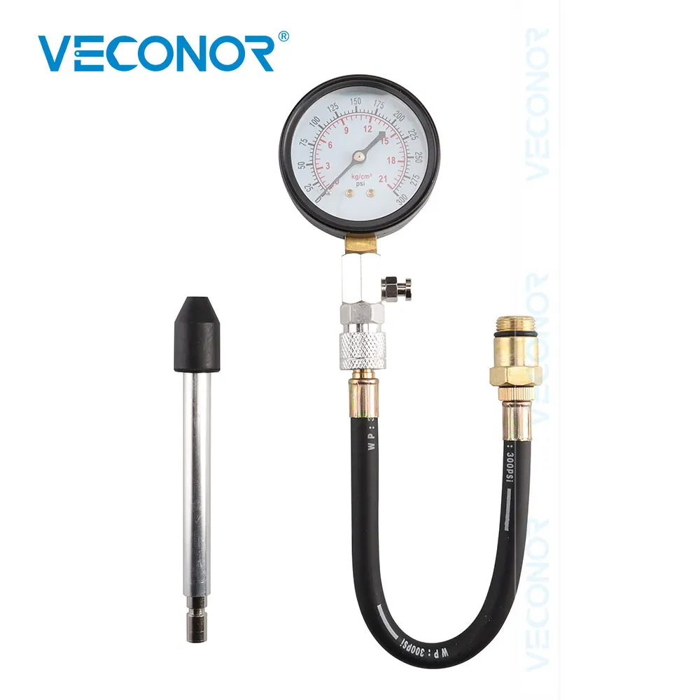 Компрессионный тестер для бензиновых двигателей 0 300psi 21 кг/см бар 2100 кПа набор