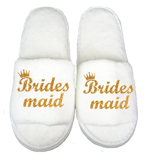 1slipper Великолепный халат mauve, комплект из 3 предметов, халат для подружки невесты, атласные женские блестящие тапочки с золотыми буквами, свадебные халаты для невесты - Цвет: 1slipper