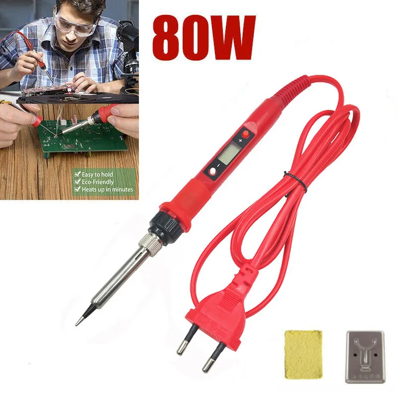 Оловянный паяльник 80 Вт цифровой набор для пайки комплект утюгов регулировка