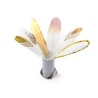 10 pcs dipped gold white goose feathers 10 18cm wedding party clothing decoration natural plumes diy craft feathers
