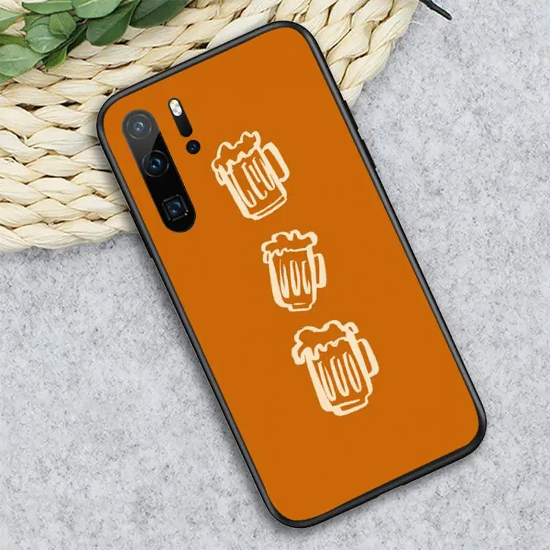 

beer drink pattern Phone Case For Huawei honor Mate P 10 20 30 40 i 9 8 pro x Lite smart 2019 nova 5t