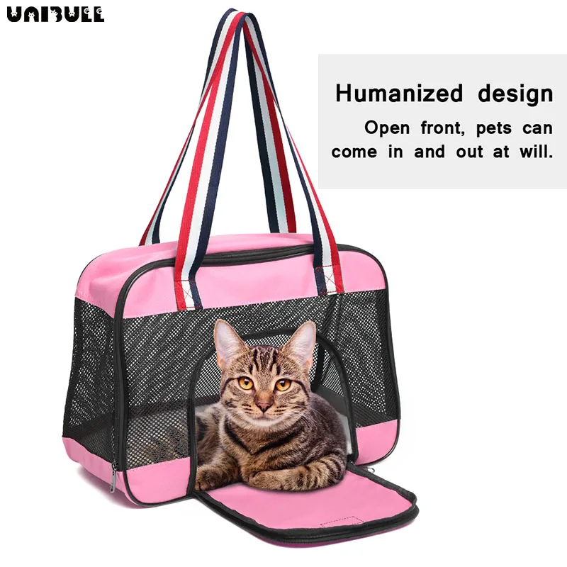 

UNIBULL Portable Cat Carrier Outdoor Dog Cats Carrier Bags For Small Medium Dogs Cats Breathable Mesh Travel Puppy Handbags