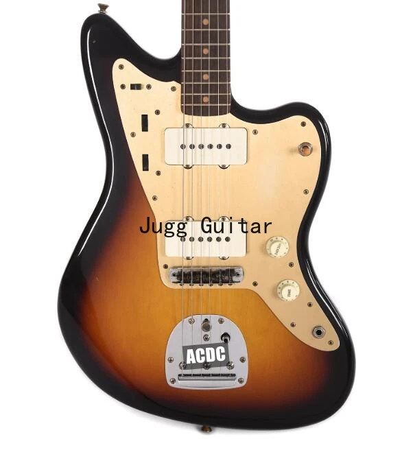 Выцветающая 3-тоновая Sunburst электрическая гитара Jazzmaster Journeyman широкие пикапы Lollar