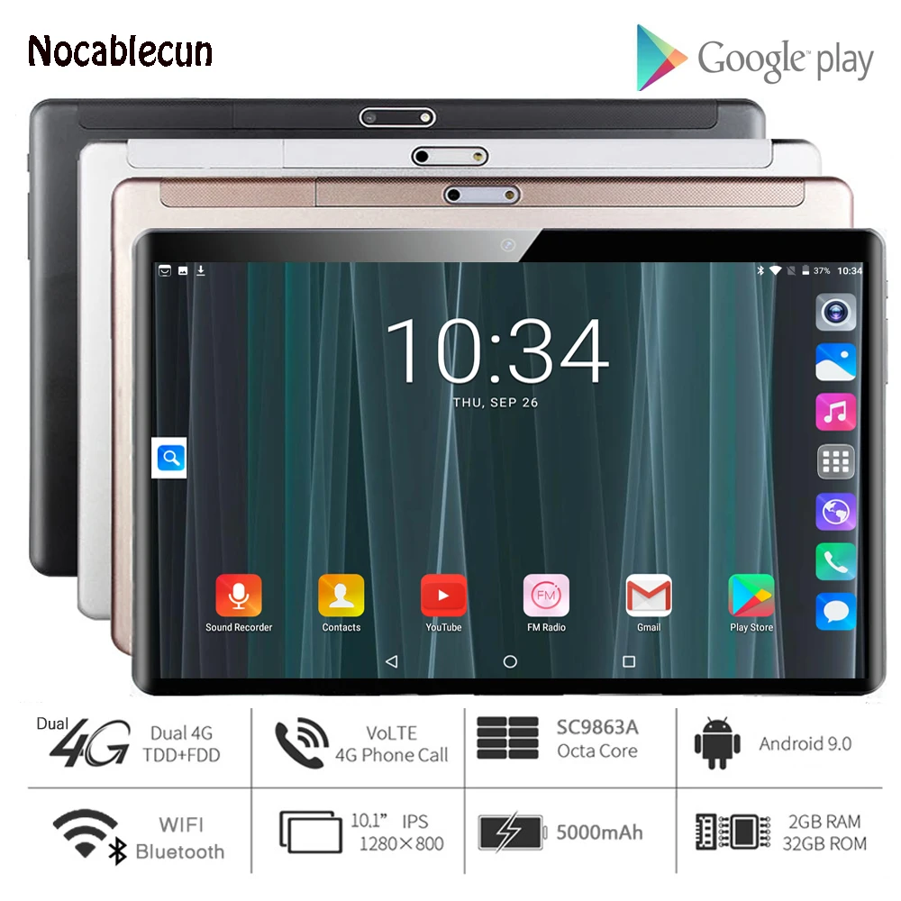 2020 глобальная версия 10 дюймовый планшет Octa Core 2 Гб + 32 ГБ памяти 4 аппарат не