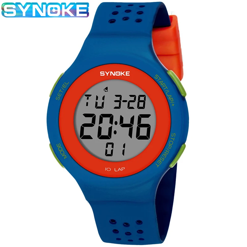 

Reloj Hombre SYNOKE Women LED Thin Digital Watch Men Outdoor Sport Watches Waterproof Men's Wristwatch Stopwatch Top Brand Clock