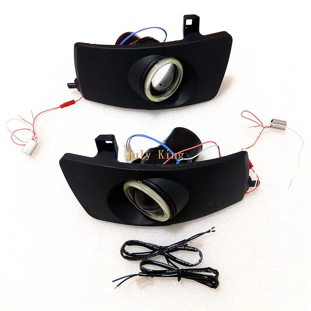 

Car Bifocal Lens Fog Lamp Assembly With LED COB Angel Eye DRL case for Toyota Corolla 2003-07 Kijang Innova 04-09 Alphard 08-10