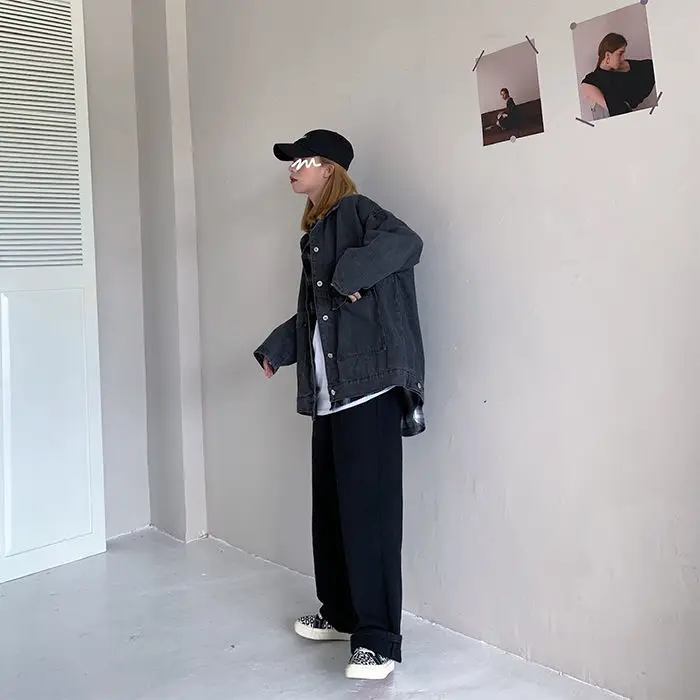 

Woman Jeans Pants Plus Size Pants Straight Loose High Waist Autumn