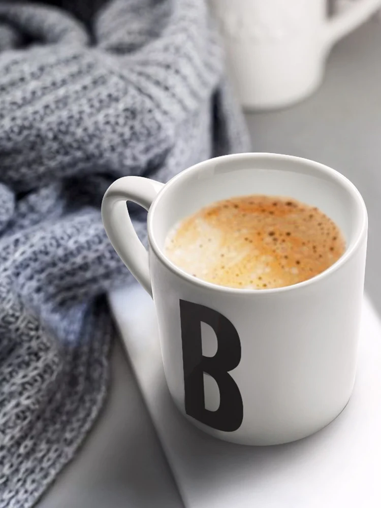 

Breakfast Mug Hot Drink Creative Coffee Ceramic Mug Milk Art White Funny High Quality Modern Kahve Fincan Drinkware BG50DK