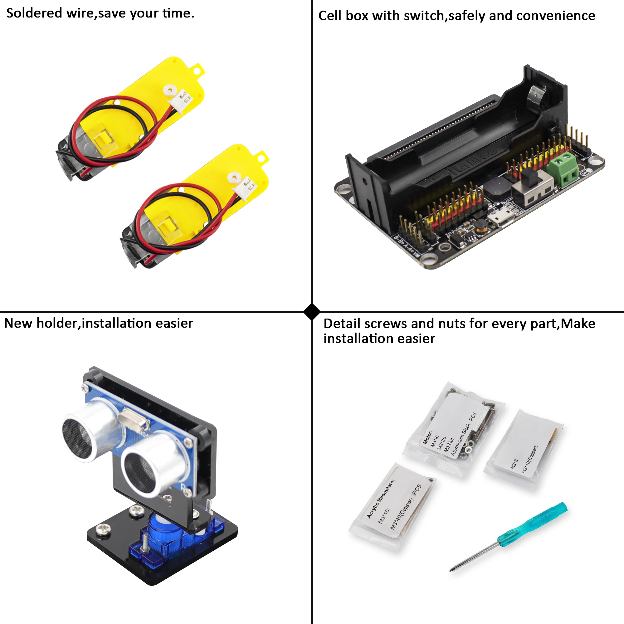 Новинка! LAFVIN умный робот автомобиль V2.0 для микробит без микро: бит основной