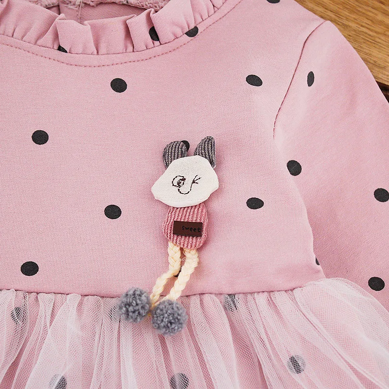 Осенняя одежда принцессы для маленьких девочек платье с длинными рукавами