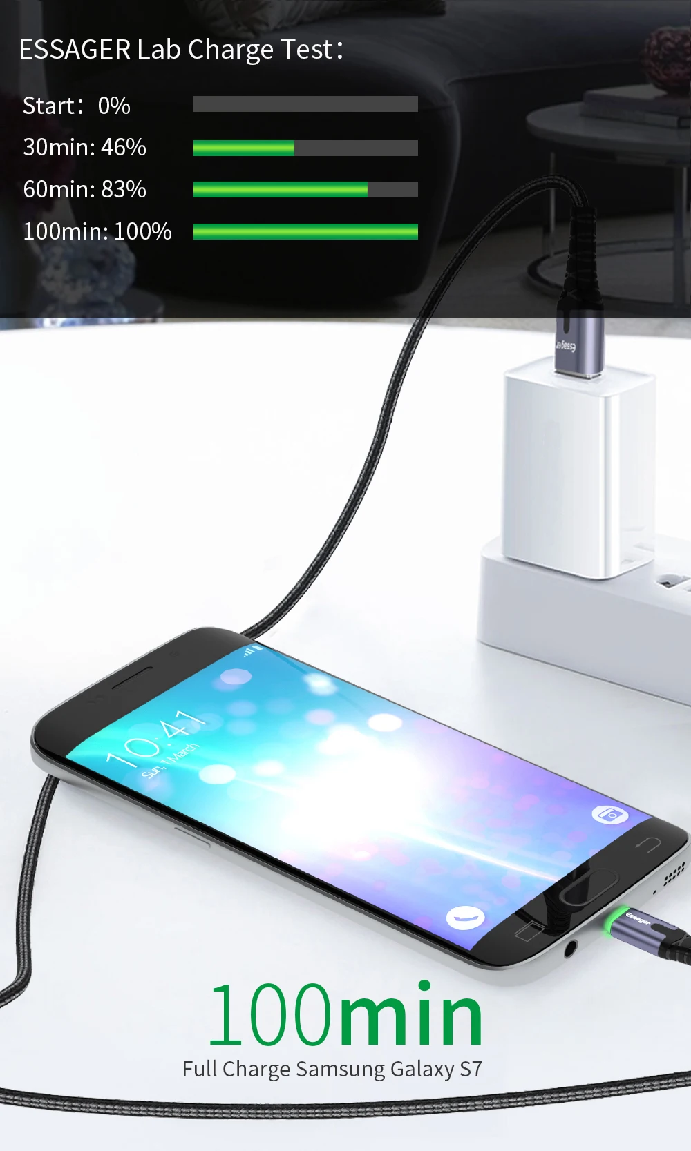 Essager светодиодный кабель Micro USB кабель для быстрой зарядки и передачи данных 2 м 3 м кабель для зарядного устройства Microusb для мобильного телефона samsung Xiaomi LG Android