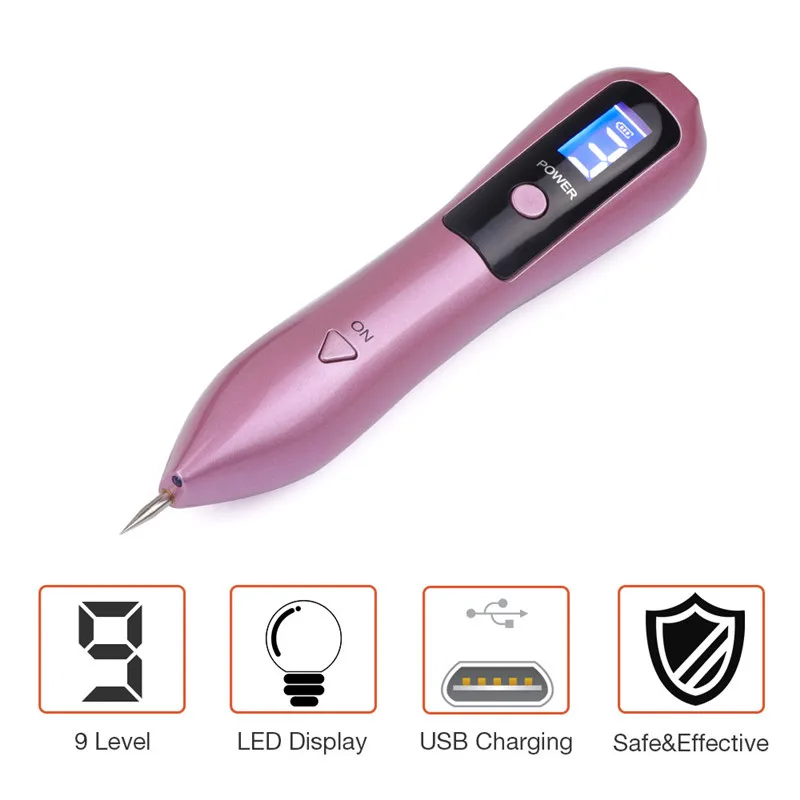 

9 Level Mole Removal Laser Plasma Pen Dark Spot Remover LCD Skin Face Care Point Pen Skin Tag Tattoo Removal Tool Beauty Care