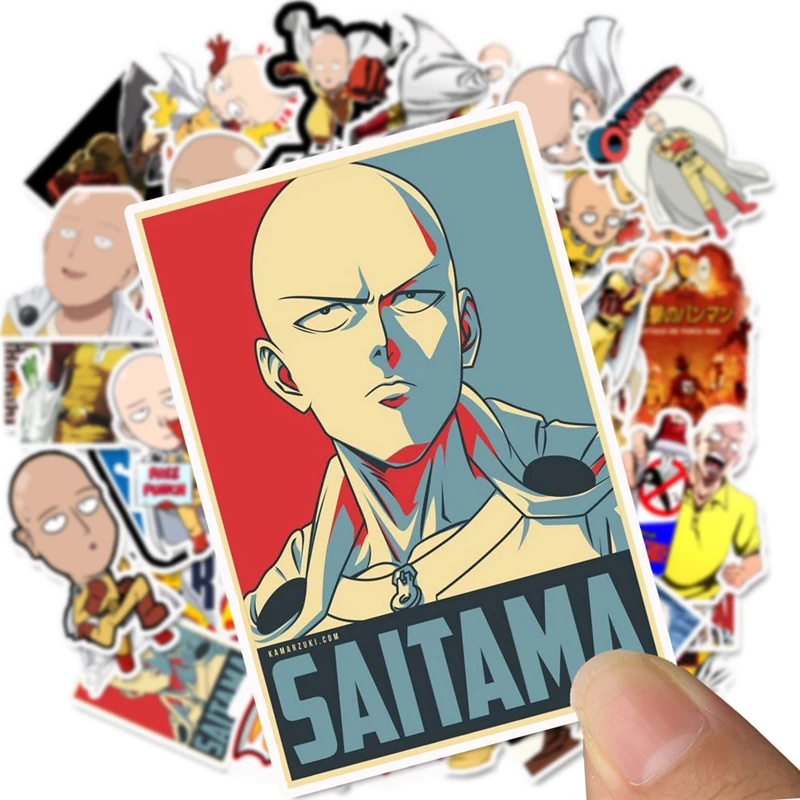 Pegatinas de grafiti de la serie ONE PUNCH MAN para port&aacute;til, Maleta, motocicleta, refrigerador, accesorios de coche, pegatina de estilo de juguete, 49 Uds. Por lote-2