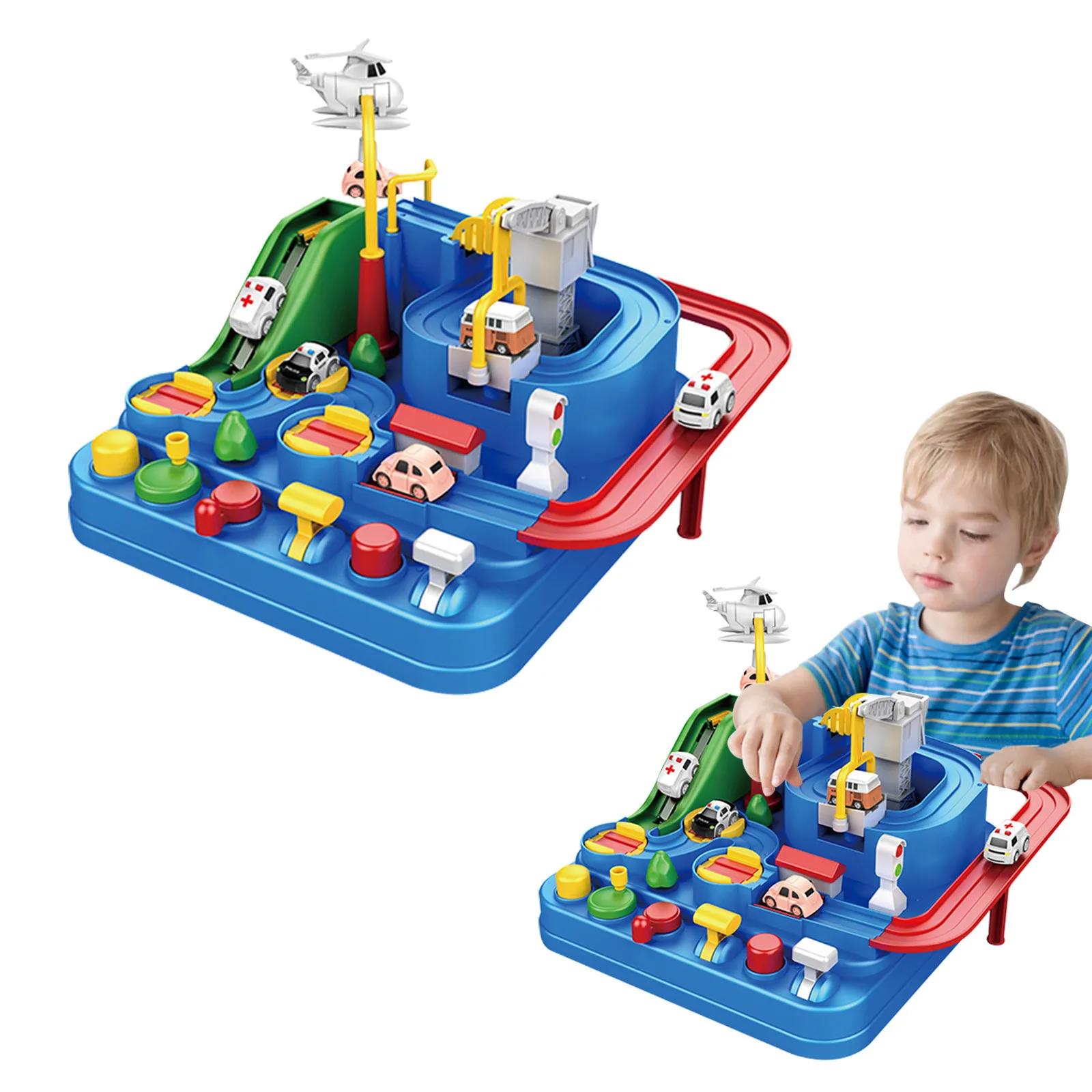 Игрушечный автомобиль пластиковый трек для детей и родителей развивающие