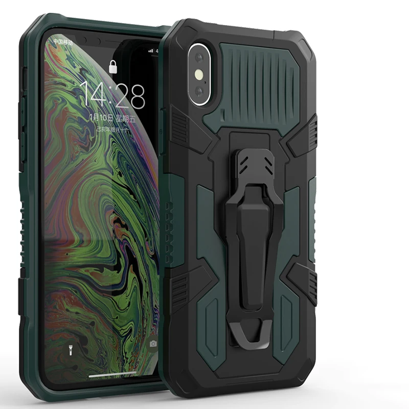 

Luxurious Shockproof Anti Fall Heavy Protection Mech Warrior Bring Bracket Phone Case for Xiaomi Redmi Note 7 8 Pro 8 8A Cover