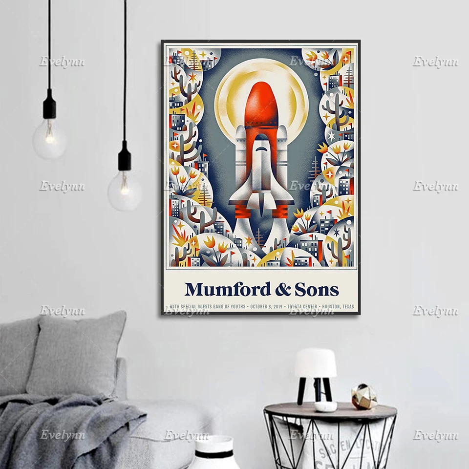 

Munford And Sons Rockets Vintage Poster Living Room Decoration Wall Art Prints Modular Pictures Home Decor Canvas Painting Gift