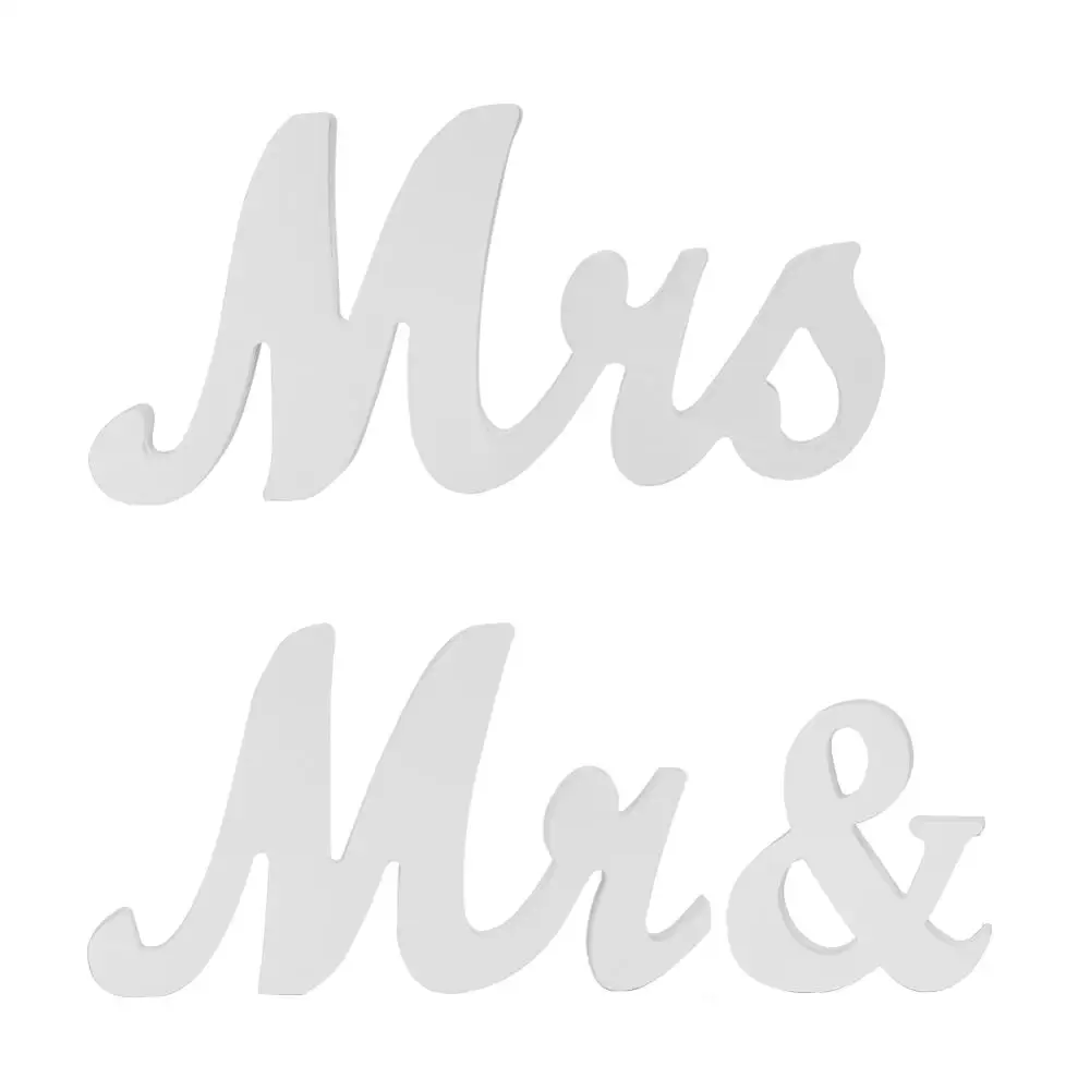 Деревянный знак Mr and Mrs свадебное украшение для милый декор стола набор & буквы