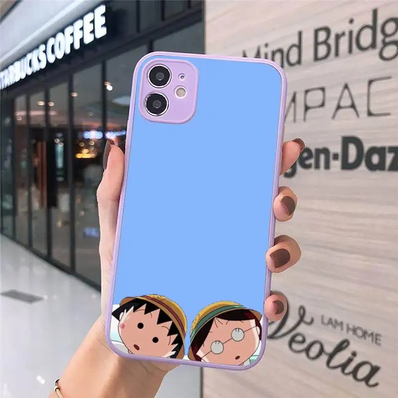 

Chi bi Maruko Sakura Momoko cute Phone Cases Matte Transparent for iPhone 7 8 11 12 s mini pro X XS XR MAX Plus cover funda