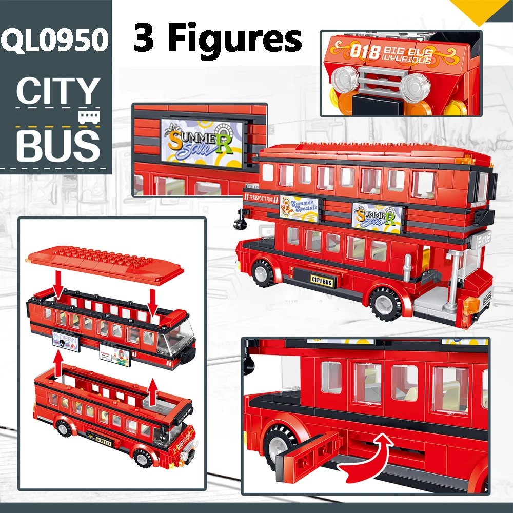 Конструктор модель 398 шт. городской двухуровневый туристический кампус