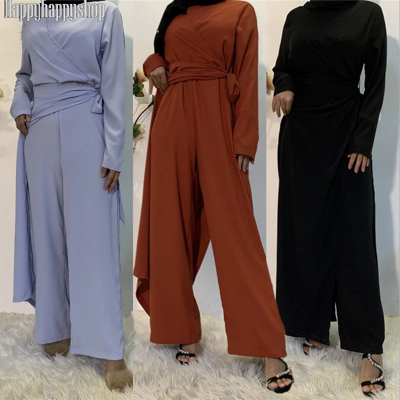 Модный комбинезон/боди/комбинезон с завязкой на талии широкими штанинами платье