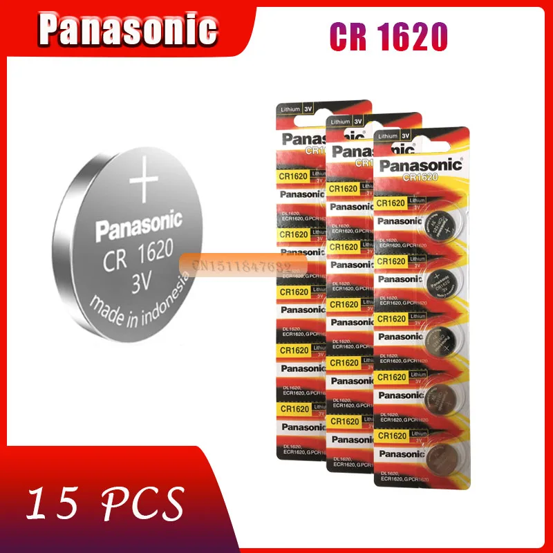 15x Panasonic CR1620 кнопочные батареи для монет автомобильный пульт дистанционного
