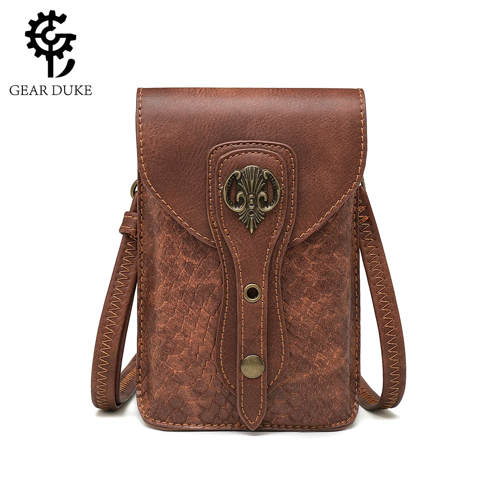 

Halloween New Steampunk Snake Pattern Men's Belt Small Waist Bag Industrial Retro Gothic One-Shoulder Diagonal Coin Purse Female