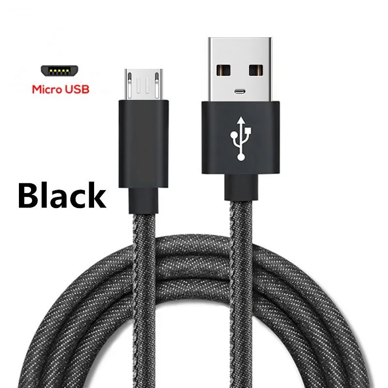 Black Кабель Micro USB для быстрой зарядки, кабель Micro USB 3A для samsung, huawei, Xiaomi, xiomi, iRedmi, зарядный кабель для телефона, шнур Microusb - Цвет: Black