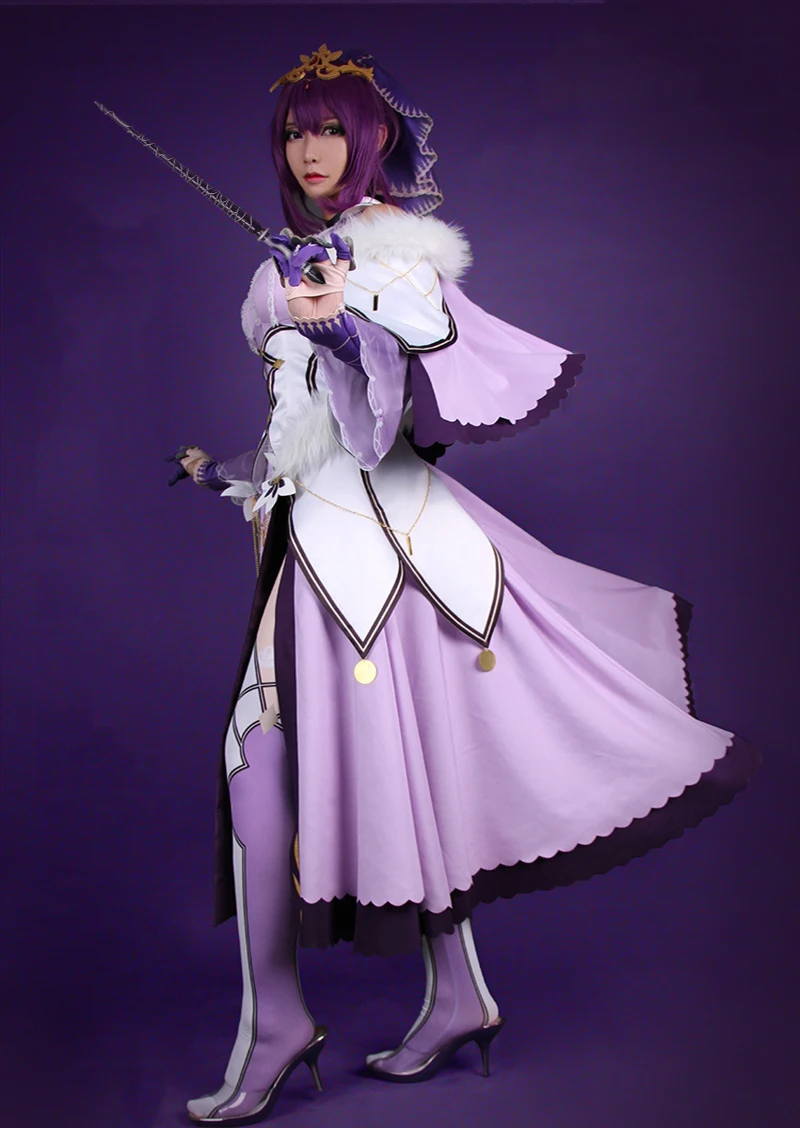 

Game Fate Grand Order Cosplay Costume Scathach Cosplay Dress Costumes Halloween Party Women FGO Cosplay Costumes