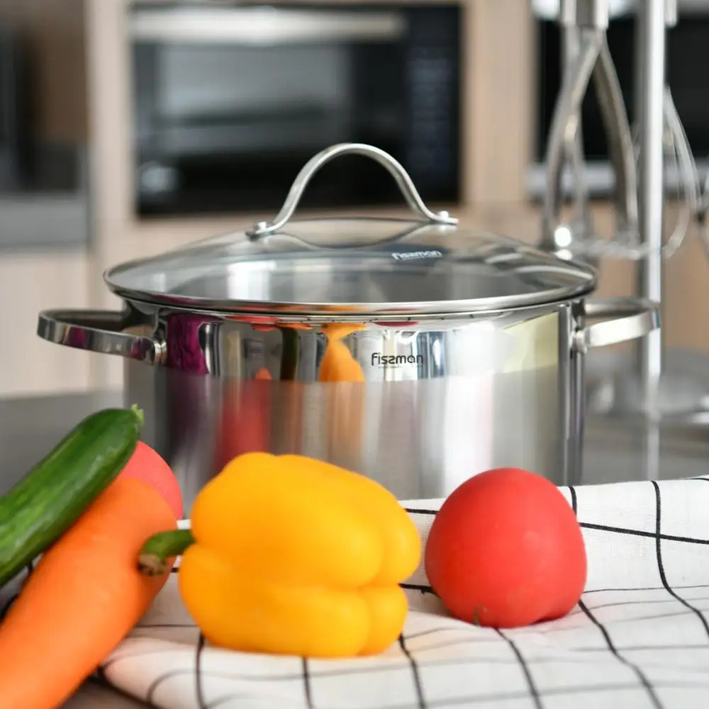 FISSMAN Gabriela серии наборы посуды с Нержавеющая сталь 1.5L Saucepan Casserole 3.0L Saucepot 5.1L