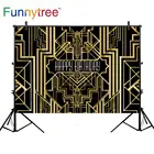 Funnytree большой Гэтсби Свадебный Фотофон Декор баннер сладкий 16 День Рождения вечерние фон Фотофон