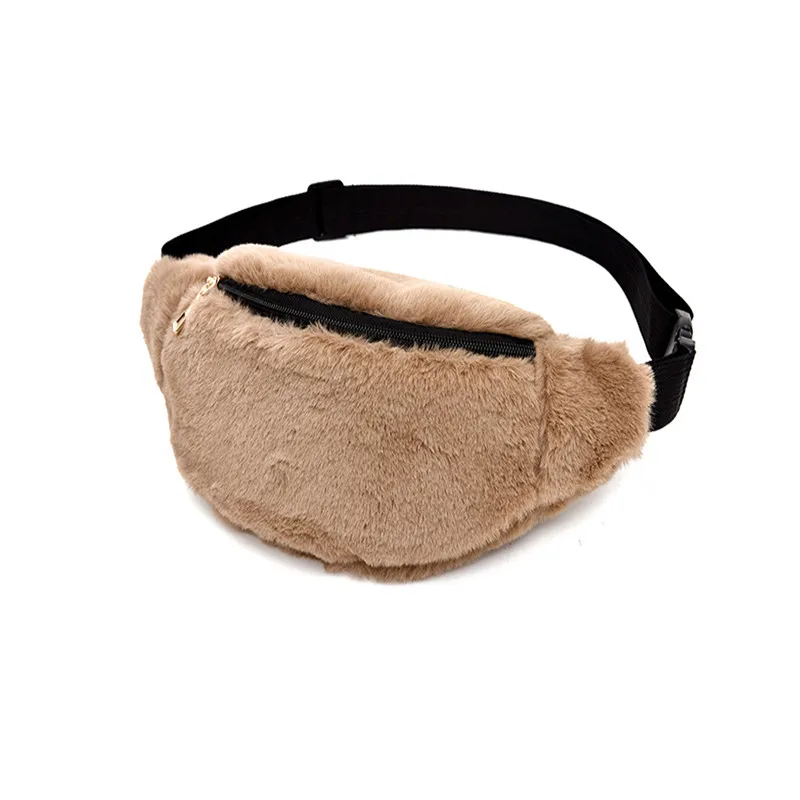 

2021 Fanny Pack Vrouwen Pluche Heuptas Mannen Winter Bum Bag Vrouwelijke Reizen Bum Hip Munten Telefoon Pouch casual Borst Zak