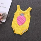 Купальник От 2 до 7 лет для девочек, слитный купальник без рукавов, с принтом ананаса, лето 2021