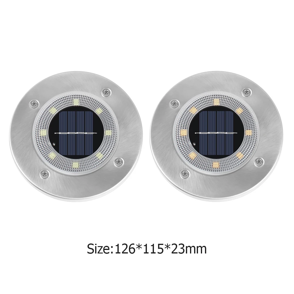 

Underground Buried Lamp Waterproof Embedded Ground 8 LED Solar Outdoor Light for Household Outdoor Courtyard Ornament