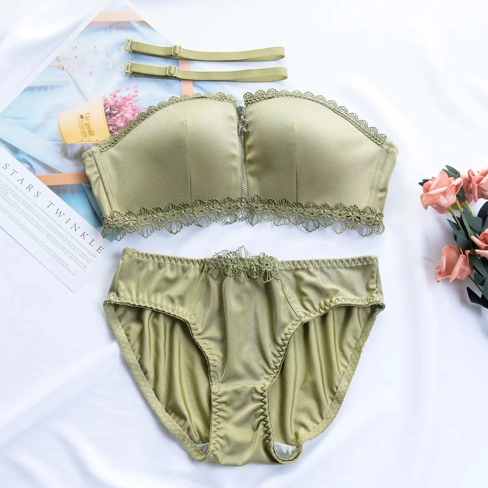 Осенне-зимний Новый Модный высококачественный удобный бюстгальтер на молнии для