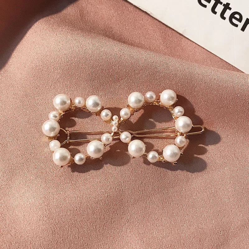 

Fashion Pearl Hair Clip Women Girls Elegant Design Triangular Star Round Hairpin Barrette Hair Pins Ponytail Hair hair tools