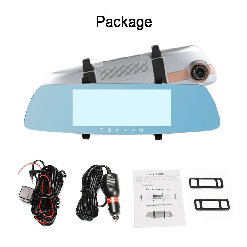 

Vikewe Car Dvr 7.0 Inch Rearview Mirror FHD 1080P DashCam Dual Lens Video Recorder Night Vision Auto Registrator Dash Cam