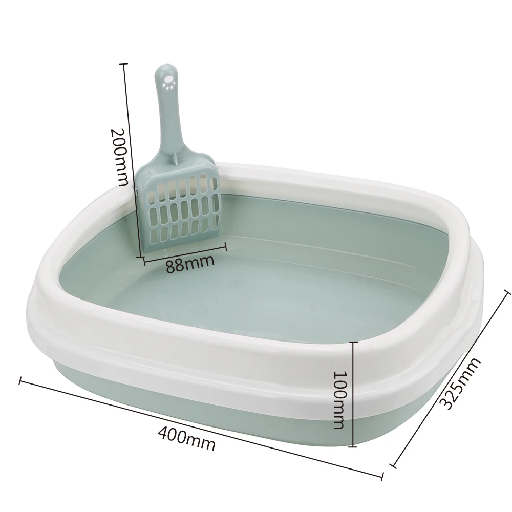 

Anti Splash Pet Toilet with Scoop Cat Dog Tray Sand Box Home Plastic Bedpan Cats Litter Box Kitten Dog Clean Toilet Supplies