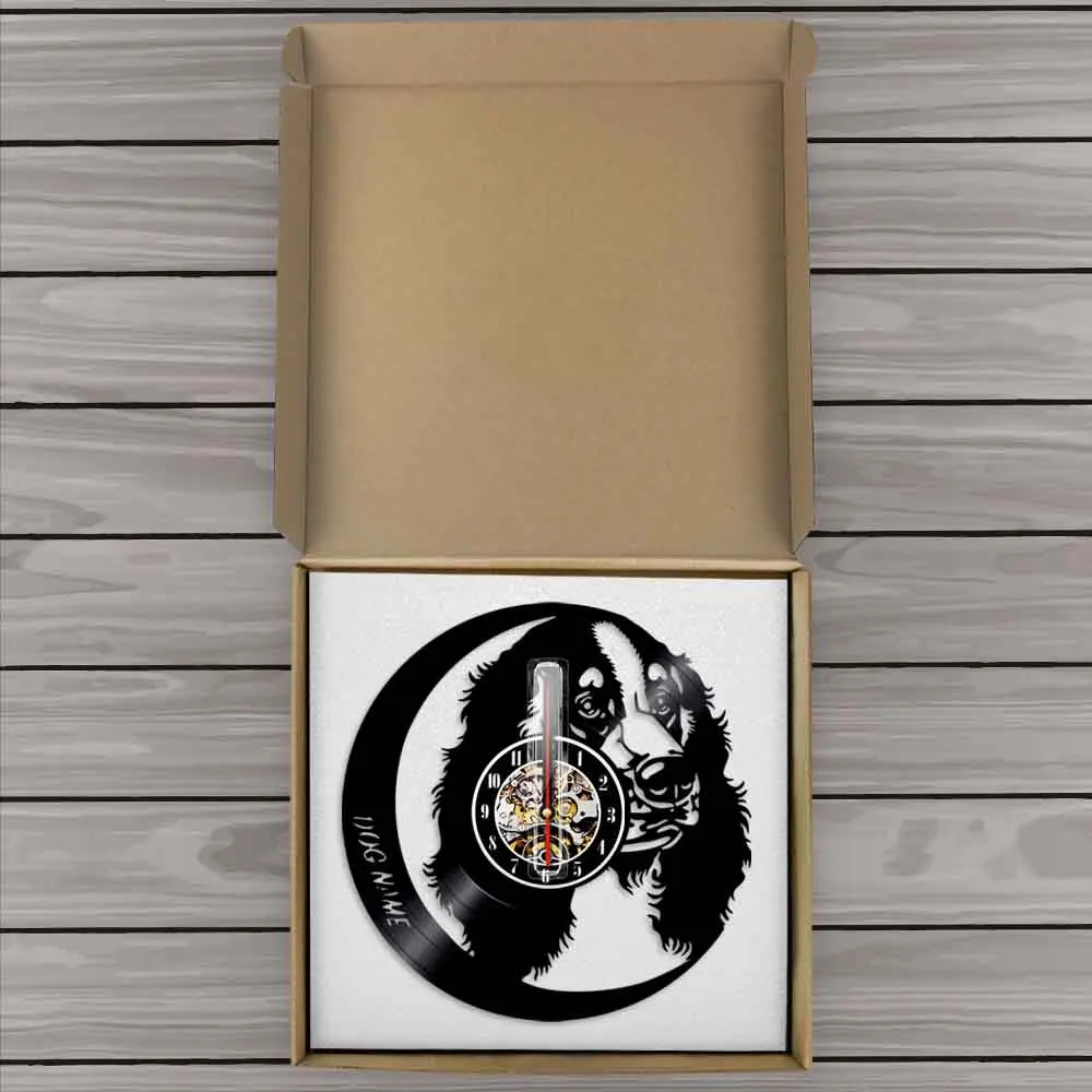 Настенные часы с надписью Labrabor на заказ виниловые настенные украшения