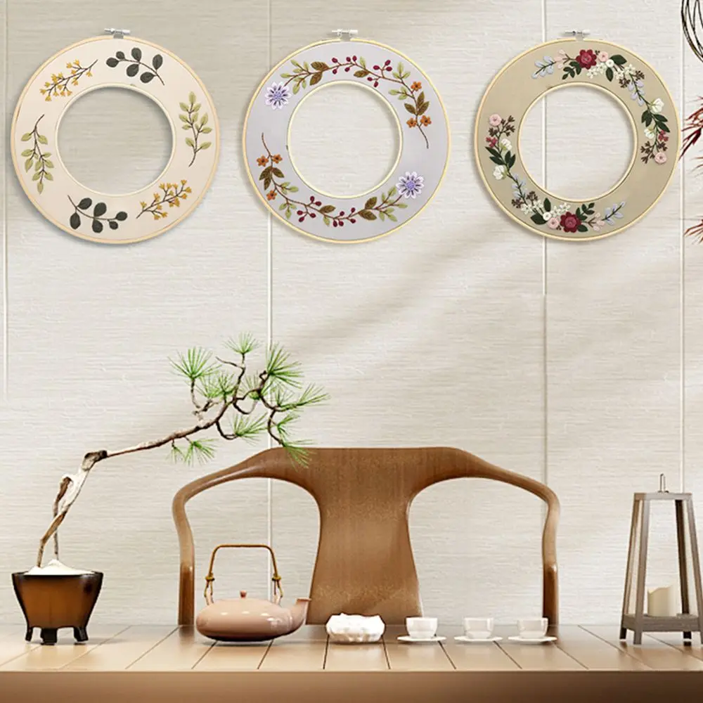 Набор для вышивания сделай сам полый цветок бамбуковый обруч хлопчатобумажная