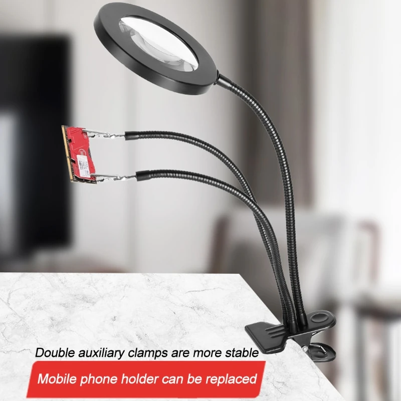 

10X LED Magnifying Lamp 360Flexible Adjustable Gooseneck Magnifier Light for Reading and Craft Close Work 360 Gooseneck Lamp