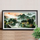 Картина с алмазами 5D DIY, алмазная краска для рисования, китайский пейзаж, картина для декора стразы, домашний восход