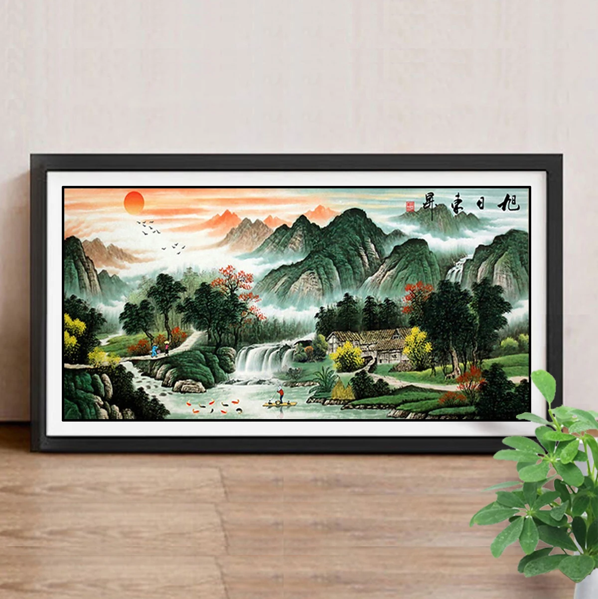 Картина с бриллиантами пейзаж 5D сделай сам алмазная живопись китайский ландшафт