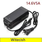 Зарядное устройство для аккумуляторов 14,6 в, 5 А, для модели 14,4 В, комплект аккумуляторов LiFePO4 постоянного тока 5,5 мм * 2,1 мм, высокое качество, бесплатная доставка