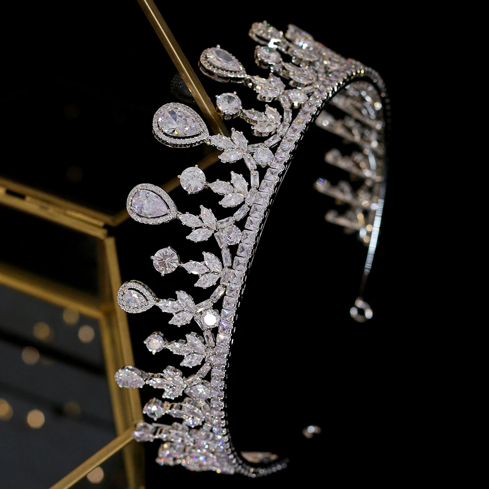 Удлиненная корона тиара высококачественные женские ювелирные изделия из