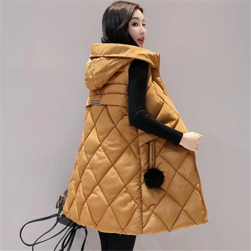 Женский зимний жилет размера плюс 3XL новинка 2019 длинный тонкий куртка с хлопковой
