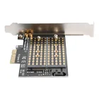 Адаптер PCI Express PCIE на M2, адаптер NVME SATA M.2 SSD PCIE адаптер NVMESATA M2 PCI E адаптер SSD M2 на SATA PCI-E карта M ключ + B Ключ