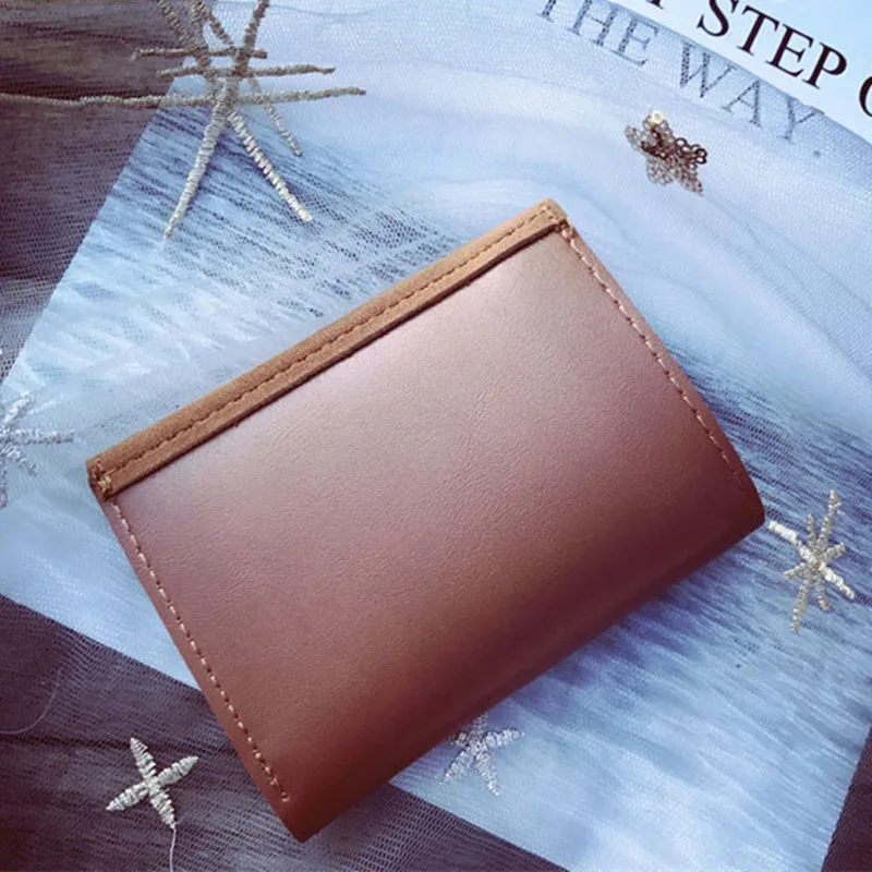 

Retro trend autumn and winter new three-fold mini lock wallet simple personality fashion all-match wallet card holder