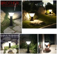 brother modern outdoor solar lawn lamp fixtures led waterproof patio garden light for home porch villa