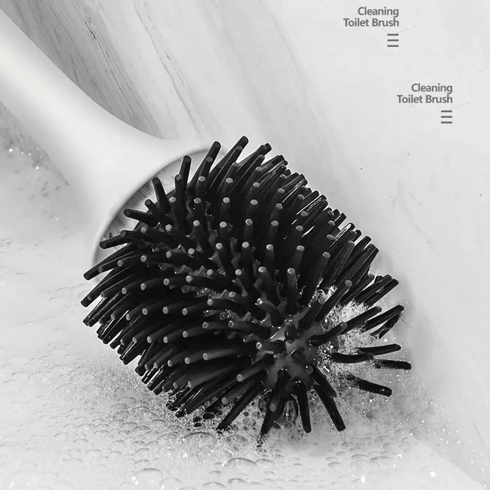 

Toilet Brush Toilet Cleaning Kit Silicone Wall Hanging Toilet Cleaning Brush Tools #20J03